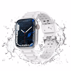 Triple Protection Hihna Apple Watch 38 / 40 / 41 mm ranneke - valkoinen