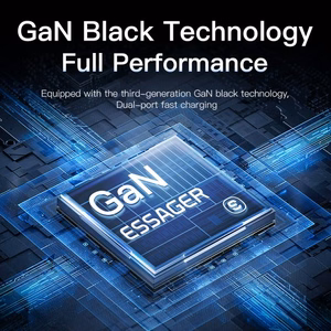 Charger Essager "GaN Ling" Black 33W (PD / QC3.0) with LED display
