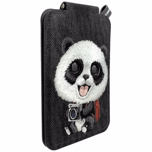 Nimmy New Big-Eye Cute Pets 2.0 Panda Magnetic Wallet with Phone Stand - Black