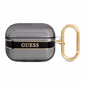 Guess GUAPHHTSK AirPods Pro -suojus musta/musta Hihna-mallisto