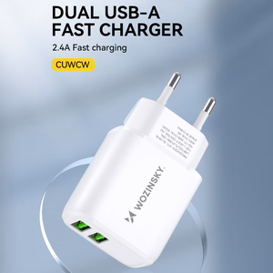 Wozinsky CUWCW 2.4A 2 x USB-A Wall Charger - White