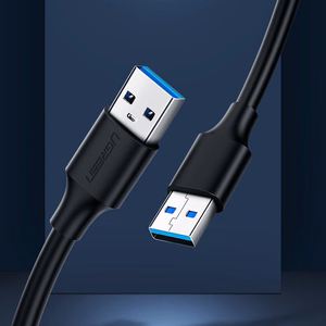 Ugreen USB 2.0 -kaapeli (uros) - USB 2.0 (uros) 1m musta (US128 10309)