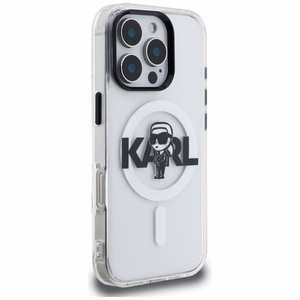 Karl Lagerfeld IML Karl Sketch Logo MagSafe suojakuori iPhone 16 Pro Max - läpinäkyvä