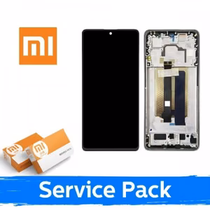 LCD-näyttö yhteensopiva Xiaomi Poco X6 Pro 5G kehyksellä / musta / (Service Pack)
