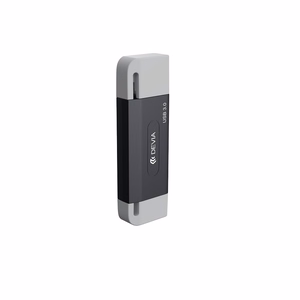 Devia kortinlukija 2in1 EL240 USB/USB-C 3.0 musta