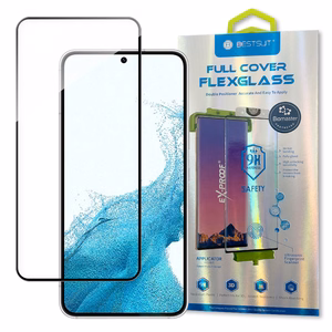 Bestsuit 3D Edge Nano Flexi Glass Glass Film Full Screen Tempered Glass With Frame For Samsung Galaxy S22 Transparent