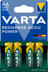 VARTA ladattava paristo R6 (AA) 2600mAh Accu Power 4 kpl