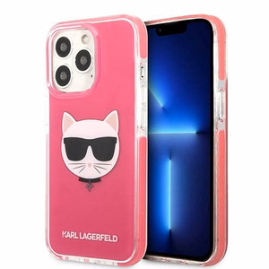Karl Lagerfeld KLHCP13XTPECPI iPhone 13 Pro Max 6.7" kovakuori fuksia Choupette Head
