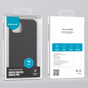 Nillkin Super Frosted Shield Pro -suojakuori iPhone 15 Plus:lle - musta