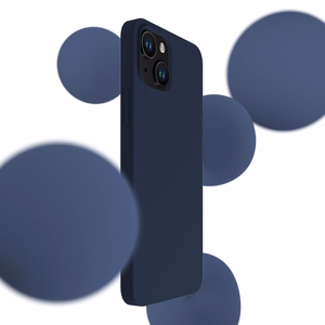 3mk silikonisuojakuori iPhone 15 Plus - tummansininen