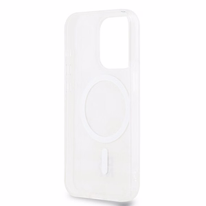 DKNY IML Ruudullinen Mono-kuvio ja Painetut Raidat MagSafe Suojakuori iPhone 13 Pro Max:lle - vaaleanpunainen