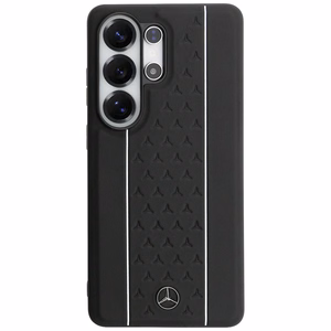 Mercedes Laurel Leaves Vertical Stripes MagSafe suojakuori Samsung Galaxy S26 Ultra:lle musta ja valkoinen