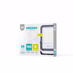 Forever Light PROXIM+ LED floodlight, 50 W, 6500 K, 7500 lm, 230 V, IP65, 150 lm/W – 5-year warranty