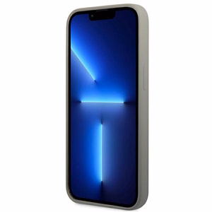Guess GUHMP13XSPLG iPhone 13 Pro Max 6.7 harmaa/harmaa kova suojakuori Silicone Logo Plate MagSafe