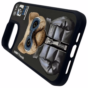 NIMMY Suojakuori COOL&CUTE 2.0 Dog iPhone 15 Pro Max:lle - musta