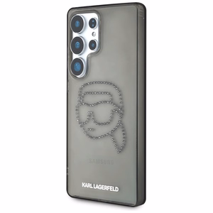 Karl Lagerfeld Rhinestones Karl Head Logo Suojakuori Samsung Galaxy S25 Ultra Musta