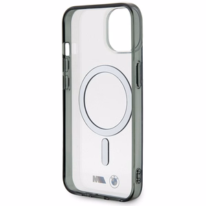 BMW BMHMP14SHCRS iPhone 14 6.1" Suojakuori läpinäkyvä hardcase Silver Ring MagSafe