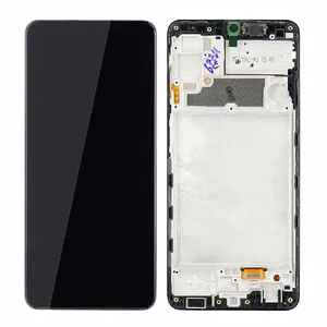 LCD näyttö Samsung A225 A22 4G kosketusnäytöllä ja kehyksellä musta alkuperäinen (huoltopakkaus)