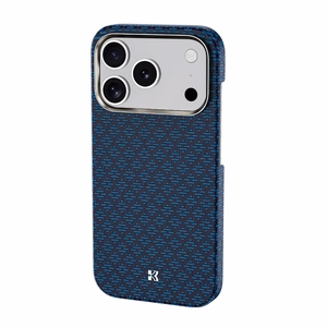 Benks Magnetic Armor Air Armor Grid Kevlar Suojakuori Metal Frame 600D (0070) iPhone 17 Pro Max:lle sininen