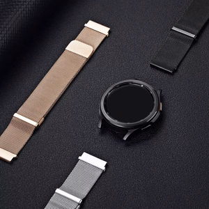 Dux Ducis MILANESE ranneke ruostumaton teräs magneettinen 20 mm hopeinen