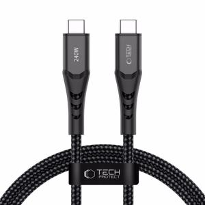 Tech-Protect Ultraboost UB11T USB-C / USB-C PD 240W / QC3.0 kaapeli 100 cm - musta
