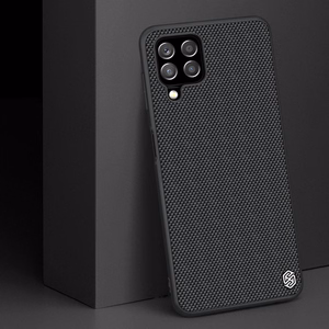 Nillkin Textured Case kestävä vahvistettu kotelo geelirunko ja nylon takaisin Samsung Galaxy A22 4G musta