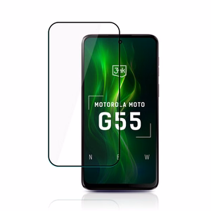 Karkaistu lasi 3mk HardGlass Max Lite musta Motorola Moto G55 5G:lle