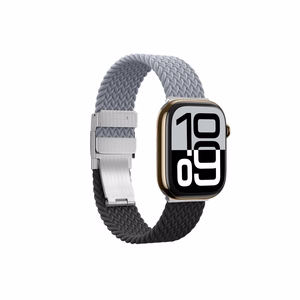 2 kpl AmazingThing Blend Band Apple Watch 45/46/49mm:lle - harmaa-musta / harmaa