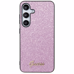 Guess Glitter Script Suojakuori Samsung Galaxy S24+:lle - violetti