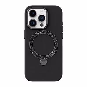 Puhelinkotelo Joyroom Dancing Circle PN-15L2 Iphone 15 Pro (musta) ilman pakkausta