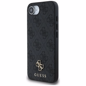 Guess HC MagSafe PU 4G Small 4G and Classic Suojakuori iPhone 16e:lle - Musta
