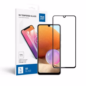 Tempered Glass for Samsung Galaxy A32 LTE (full glue / case friendly) Blue Star 5D black