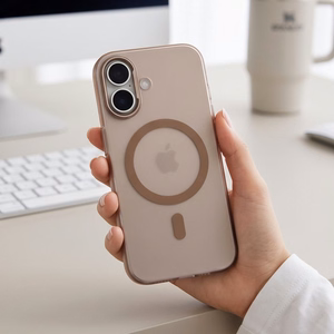 Tech-Protect MagZero MagSafe-suojakuori iPhone 17:lle, matta beigenruskea