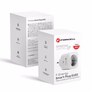 Forcell F-Energy EU02 Smart Plug 230V with WiFi, programmer and Tuya / Amazon Alexa support white