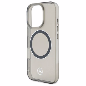 Mercedes Silver Ring MagSafe Suojakuori iPhone 16 Pro:lle - musta