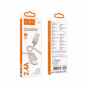 Hoco USB-A - Lightning -kaapeli 2,4A 1 m X110 - kultainen