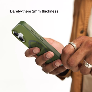 Incase Slim Case -suojakuori MagSafe-tuella iPhone 16 Plus -puhelimelle, Highland Green