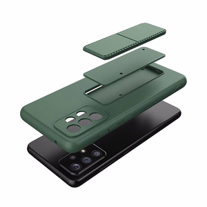 Wozinsky Kickstand Case silikoni tapauksessa jalusta Samsung Galaxy A73 tummansininen laivastonsininen