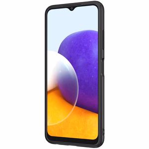 Nillkin Textured Case kestävä vahvistettu kotelo geelirunko ja nylon takaisin Samsung Galaxy A22 4G musta