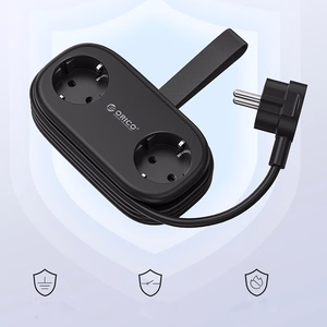 Orico APP 15.5W 5in1 jatkojohto 2x AC + 2x USB-A + 1x USB-C - musta