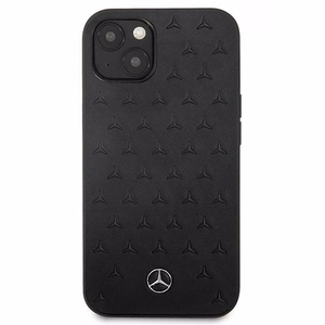 Mercedes Nahkakotelo tähdet kuvio iPhone 13 mini - musta