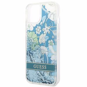 Guess GUHCP14MLFLSN iPhone 14 Plus 6.7 "green / green hardcase Flower Liquid Glitter