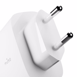 Puro Daily Prolite 45W USB-C USB-A Power Delivery laturi USB-C kaapelilla - Valkoinen