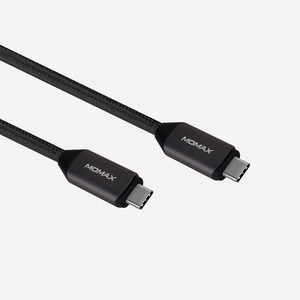 Momax Elite Link USB-C–USB-C -kaapeli, 1 m, PD 100 W, musta