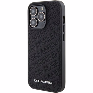 KARL LAGERFELD Suojakuori IPHONE 15 Prolle KLHCP15LPQKPMK (Quilted Pattern) musta