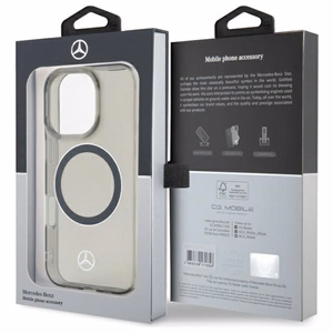 Mercedes hopeinen Ring MagSafe Suojakuori iPhone 16 Pro Max:lle - musta