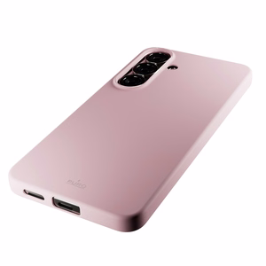 Puro Icon silikoninen suojakuori Samsung Galaxy S25 -puhelimelle - vaaleanpunainen
