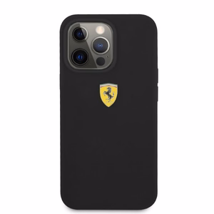 Ferrari FESSIHMP13XBK iPhone 13 Pro Max 6.7" musta/musta kova Silikoninen Suojakuori MagSafe