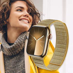 Crong Melange magnetic strap for Apple Watch 38 / 40 / 41 mm and 42 mm (Series 10 / 11), yellow melange