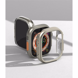 Ringke Slim 2-pack Suojakuori Apple Watch Ultra 1/2 (49mm) - Läpinäkyvä & Titanium